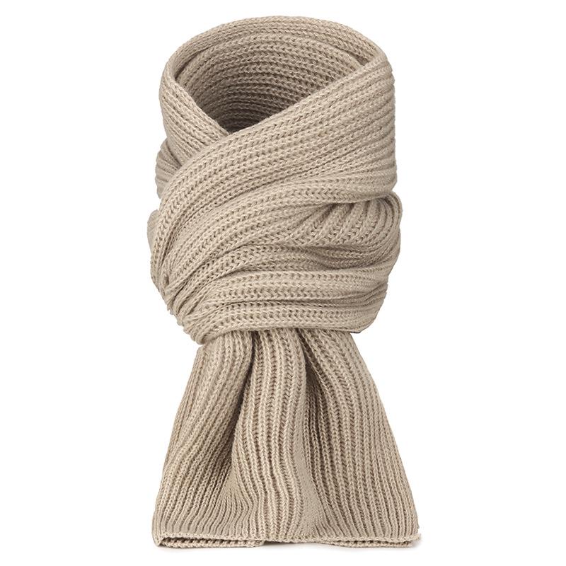 FEWK Зимний очень длинный шарф и шапка - Унисекс Флисовая подкладка Защита от холода Теплая вязка