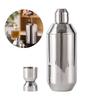 Convenient Mixing Set Stainless Steel Strainer Cocktail Shaker Mixer Jigger Pourer Wine Accessory for Parties Gatherings