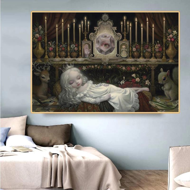 Мрачный мир жуткий мультяшный арт Марка Райдена постеры холст живопись поп настенный арт принт картины для стены гостиной домашний декор