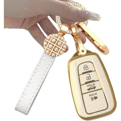Подходит для крышки брелка Toyota. Брелок из двух разных материалов. Различные стили подходят для Toyota RAV4 Camry Corolla Avalon C-HR Prius.