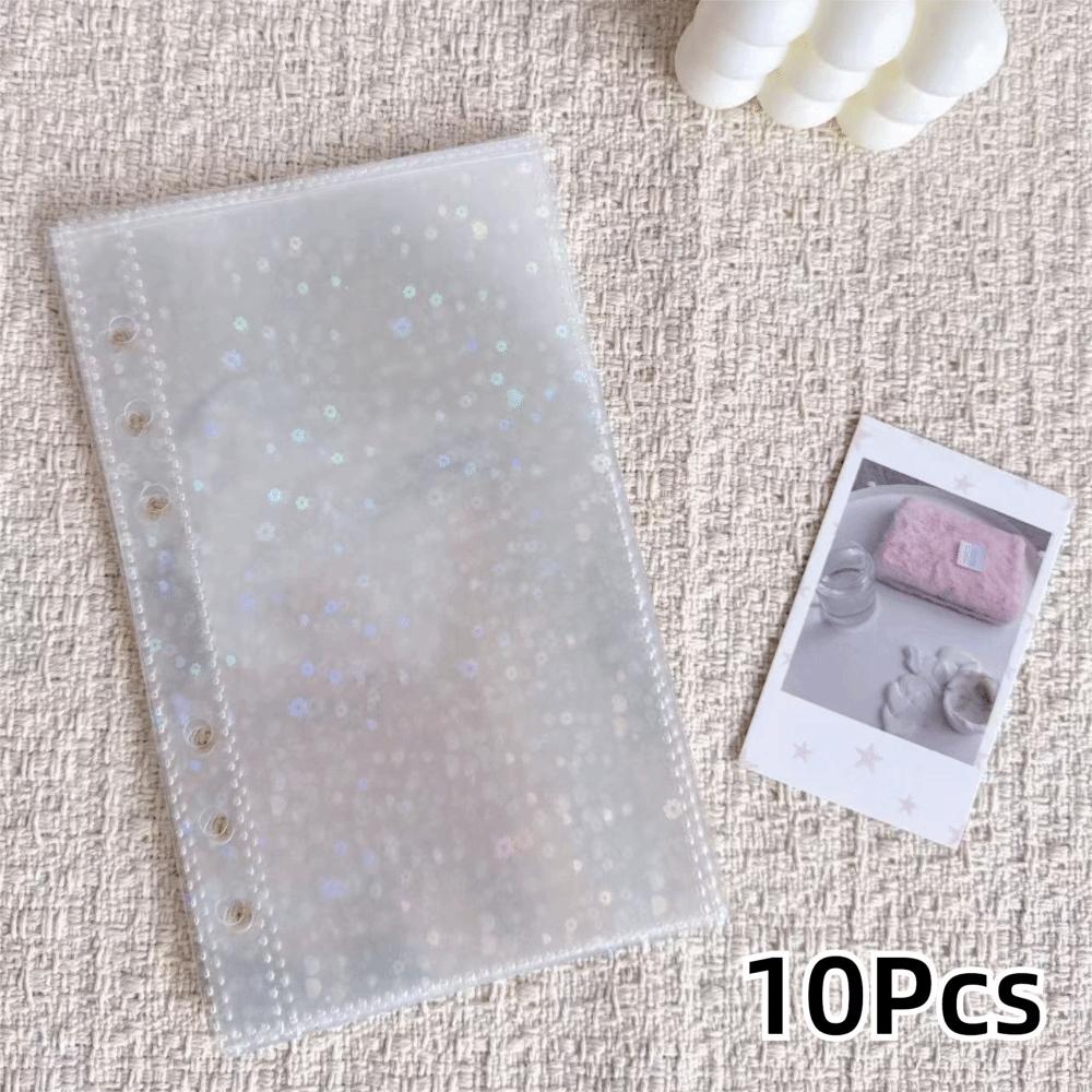 Многочисленные карманы Прозрачные листы Папка для DIY Альбом для фотографий Сменные страницы 4 отверстия 4 кольца Карта Марка Штамп Штамп для вырезания Хранение ювелирных изделий