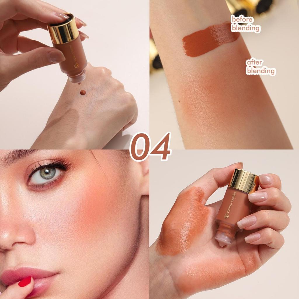 YOUNG VISION 1 шт. Жидкие румяна-пипетка Увлажняющие шелковистые натуральные осветляющие румяна повышающие цвет Жидкие румяна