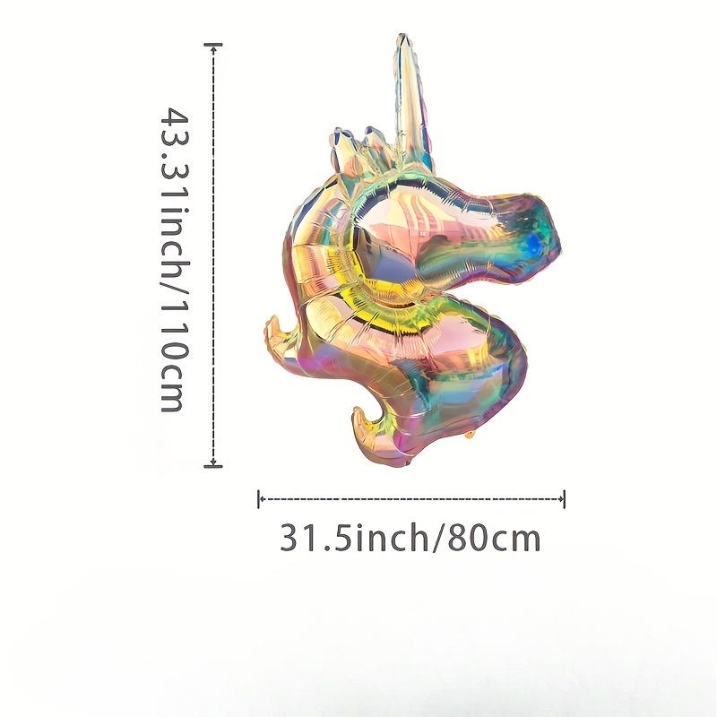 1 цветной голографический маленький воздушный шар из алюминиевой пленки в виде головы лошади для украшения Дня святого Валентина, свадьбы, дня рождения, вечеринки, вечеринки