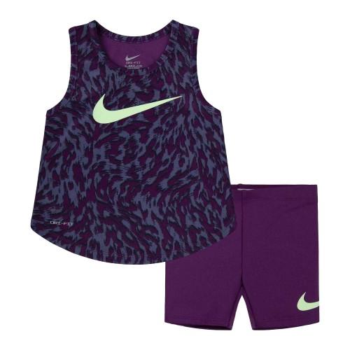 Nike Childrens/Kids Veener Animal Print Top & Shorts Set