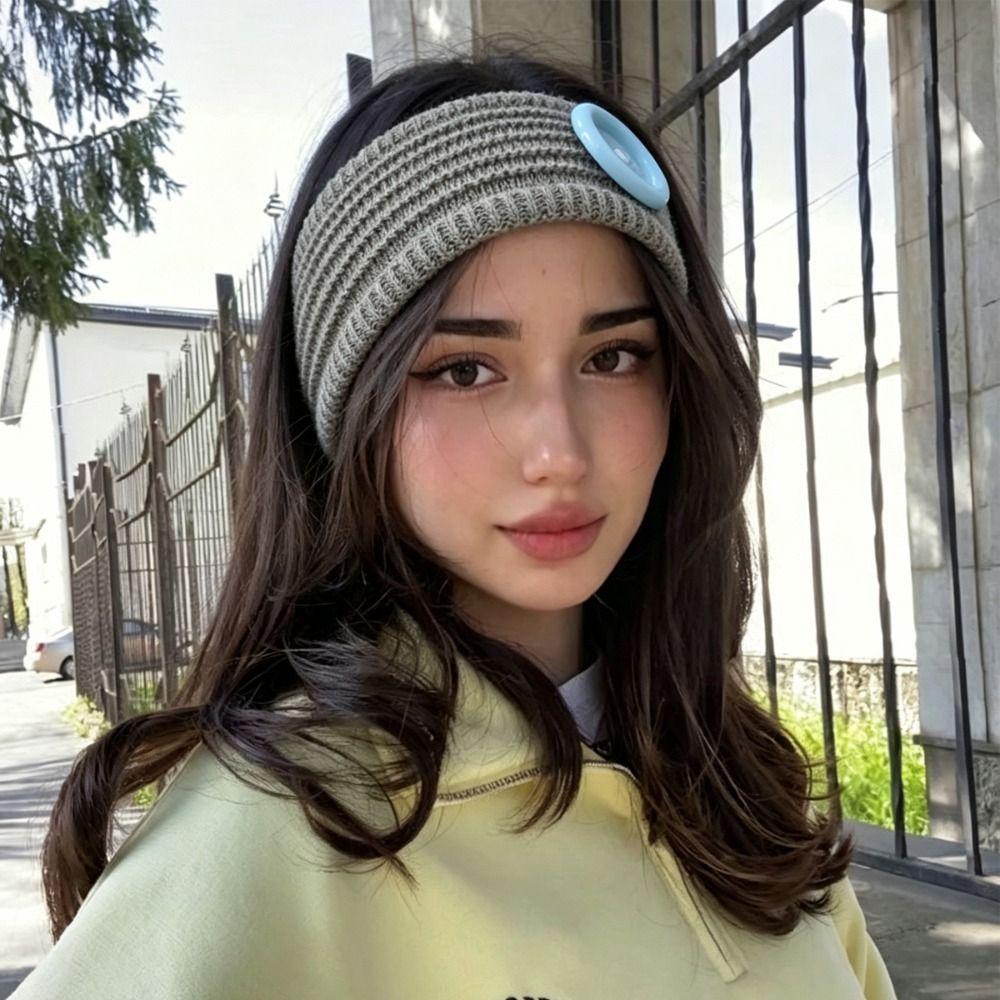 Wide Band Knit Headband Knitted Fabric Hair Wrap New Warm Hair Band Outdoor