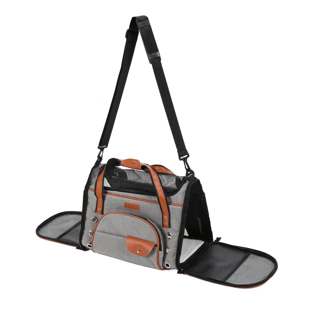 Кошачья сумка-переноска, дышащая, водонепроницаемая, складная, портативная, для путешествий с ковриком для кошек, для маленьких