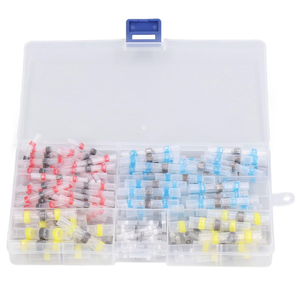 200 шт. Термоусадочные кабельные соединители с припоем, водонепроницаемые, изолированные 2:1 соотношение