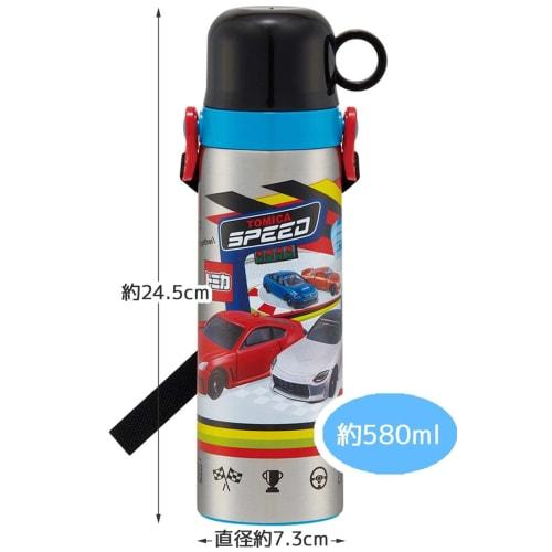 Skater Children's Stainless Steel Water Bottle 2-Way Direct Drinking 580ml Cup Drinking 570ml Tomica 23 Child-friendly Lightweight Type Boys Thermal/C
