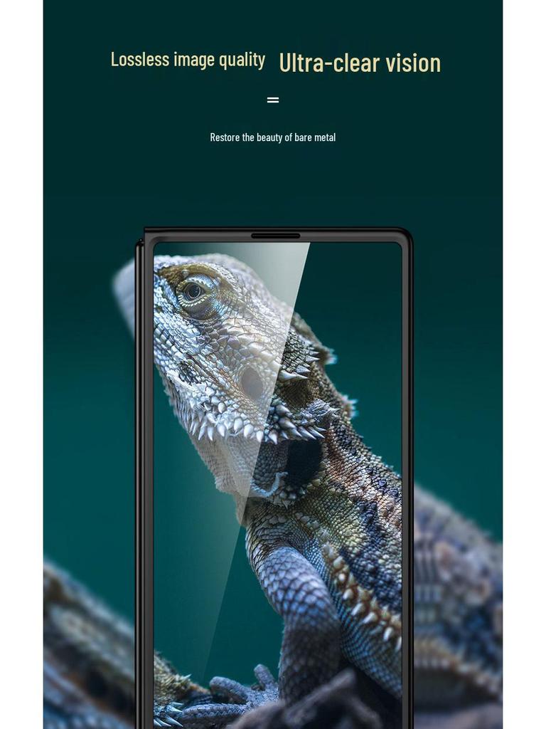 Samsung Z Fold6/7 Transparent Minimalist Case: Integrated Film & Protective Shell