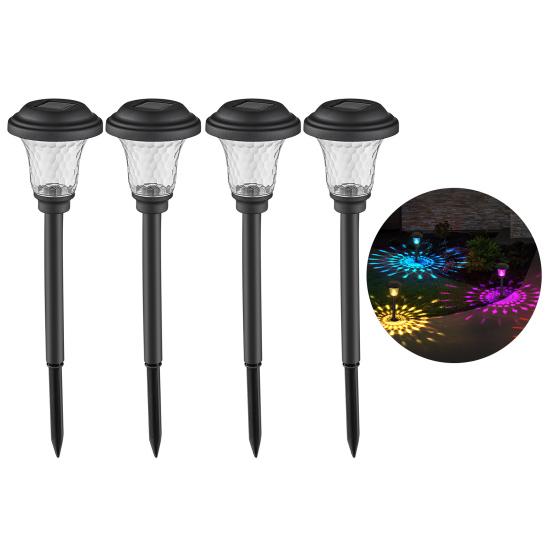 2/4/6 шт. Солнечные садовые водонепроницаемые автоматические фонари включения/выключения IP44 Энергоэффективные сверхъяркие светодиодные газонные лампы