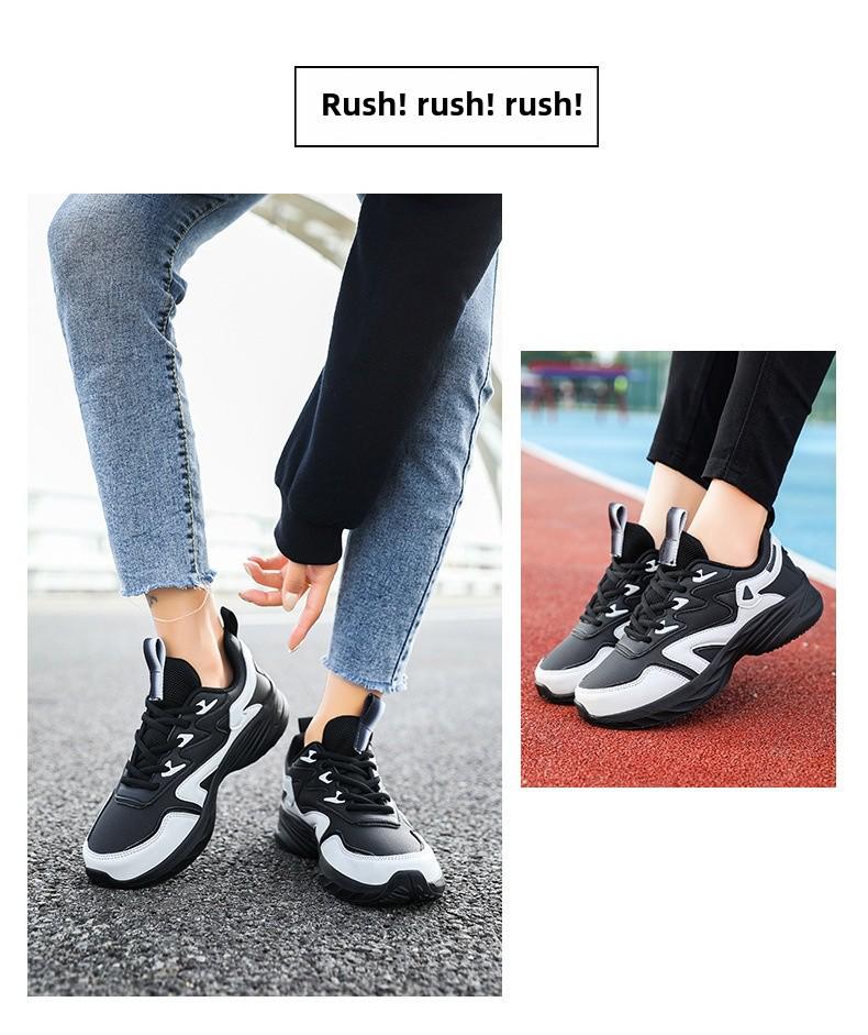 Женские осенние кожаные водонепроницаемые кроссовки для бега — легкие, с мягкой подошвой, в повседневном стиле