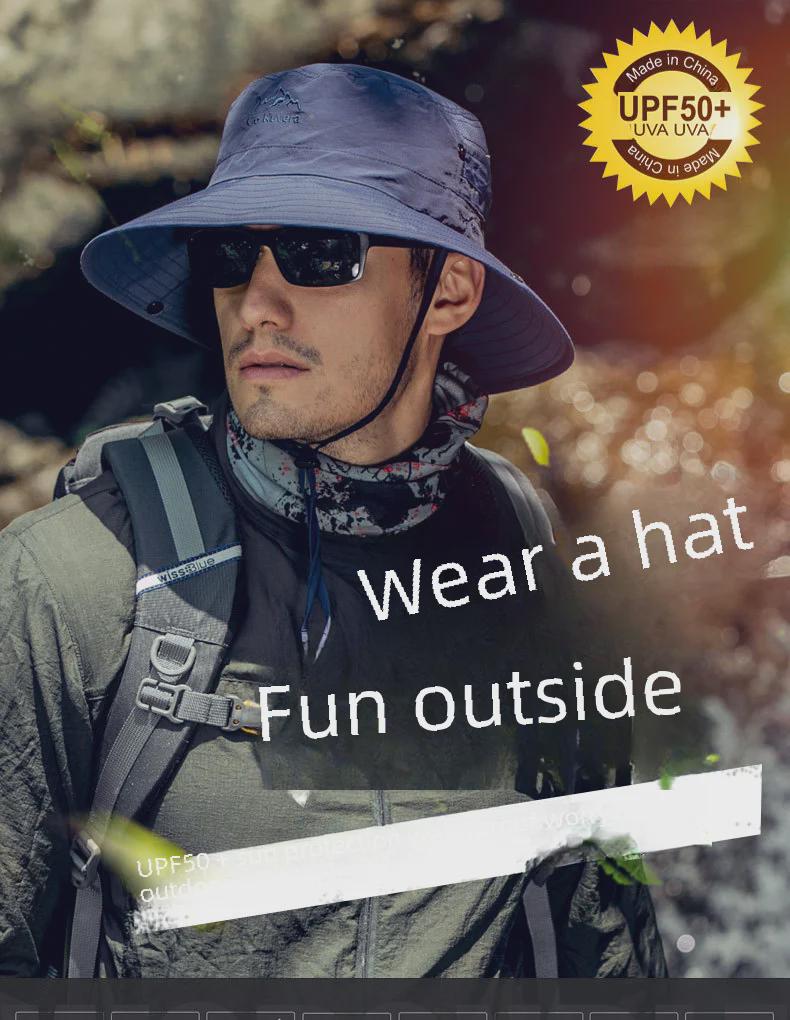 Мужская дышащая шапка с защитой от ультрафиолета для рыбалки и походов