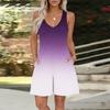 Women's V-neck Printed Sleeveless Jumpsuit Spring And Summer Casual Jumpsuit Shorts