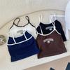 Alphabet Spice Sports Camisole Girly Girl с бюстгальтером-прокладкой под майкой, чтобы предотвратить обнажение и носить короткий топ