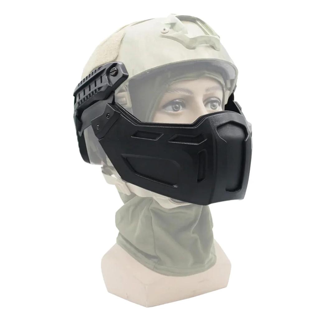New Tactical FAST Helmet Half Face Mask With Flip Goggles Hunting Airsoft CS Game Paintball Mask Helmet Accessories Gear