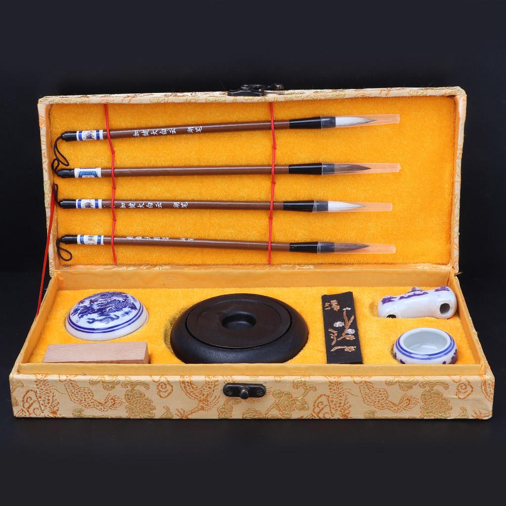 Набор для традиционной китайской каллиграфии «Четыре сокровища изучения» Кисть РучкаЧернилаБумагаТушечница