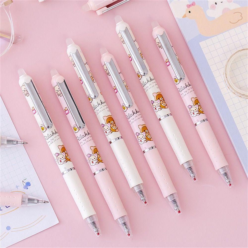 School Supply Kawaii Kids Gift Bear 0.5mm Black Erasable Pen Press Pen Gel Pen Ink Gel Pen