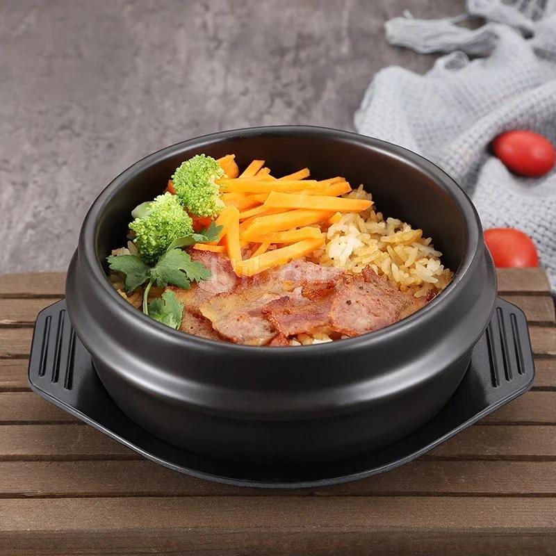 Корейский каменный горшок смешанный рис каменный горшок корейская кухня запеканка высокая температура горшок для риса столовая посуда горшки для приготовления суповой горшок