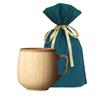 [Set] 2-Piece Set (RIVERET Cafe Au Lait Mug, 350ml, Bamboo, Dishwasher Safe, White, RV-205W, and Gift Bag with Ribbon)