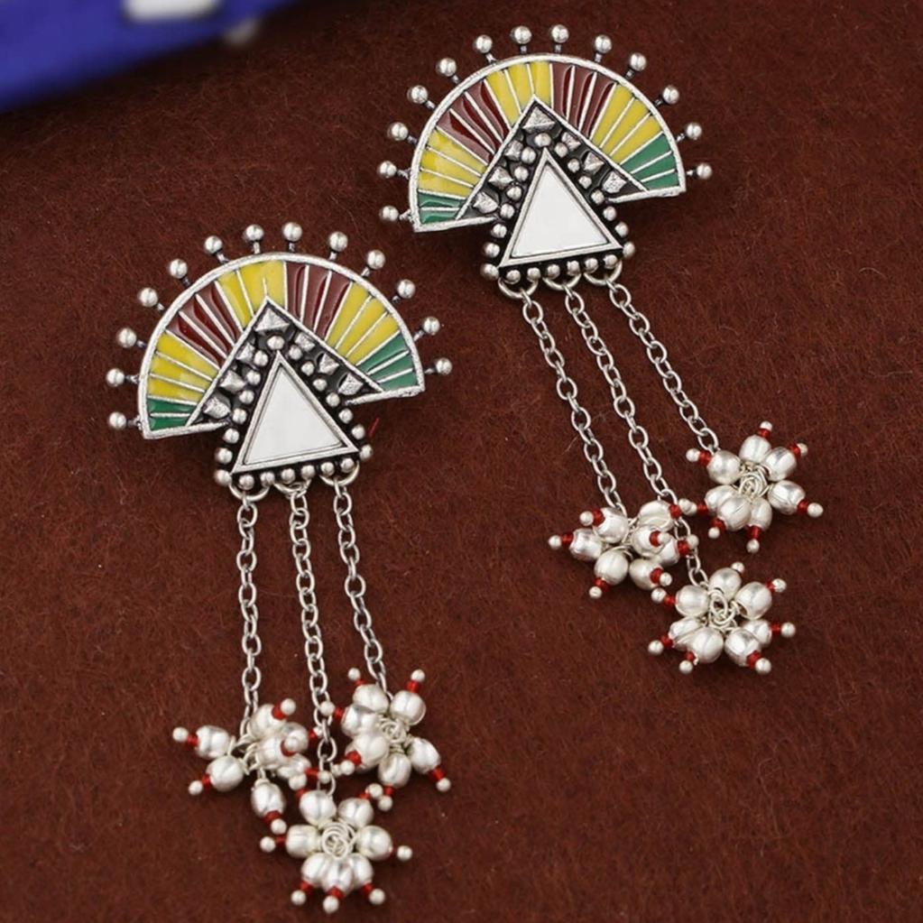 Серьги из латуни и серебра с оксидированием для женщин и девочек, стильная, модная эксклюзивная коллекция, 100% приятный для кожи продукт для сережек