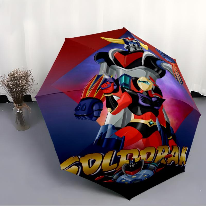 1pc UFO Robot Grendizer10 Umbrella, Sun Protection, And UV Shielding. It Has Eight Sturdy Ribs for Outdoor Use And Perfect Gift