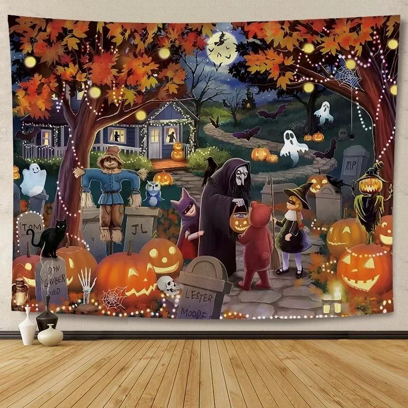 Halloween Decoration Background Cloth Hanging Cloth Wall Renovation Home Living Room Room Decoration Party Decoration