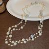 Long Length Bead Necklace Layered Sweater Necklace New Pearl Necklace  Lady Wear