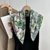 Двусторонний шарф из шелка и шерсти «Тропические джунгли» — роскошная теплая зимняя шаль для женщин