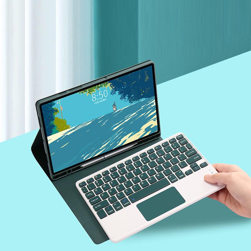 Беспроводная Bluetooth-клавиатура для Samsung Galaxy Tab S8 X700 X706 S7 11 дюймов, чехол S6 Lite 10,4 Tab A7 A8, кожаный флип-чехол