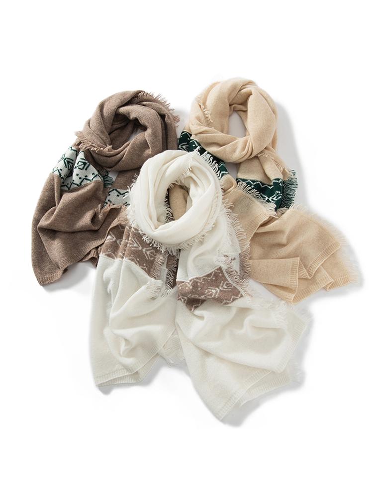 Wool Cashmere 35% Jacquard Tassels Wrap Shawl Scarf Pashmina Big Scarves Cashmere Women Autumn Winter Light-thin Men Wraps Hijab