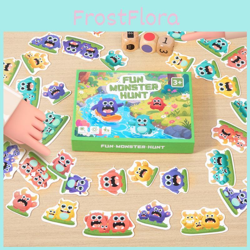 Fun Monster Wood Hunt Desktop Interactive Game Color Match Children Toy Puzzle