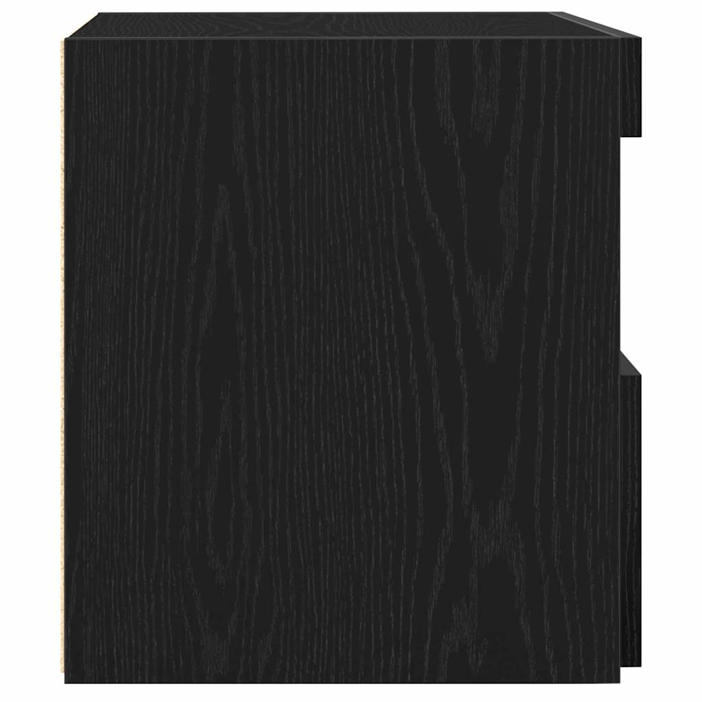 Nightstand Black Oak Effect 50 x 40 x 45 cm Particleboard
