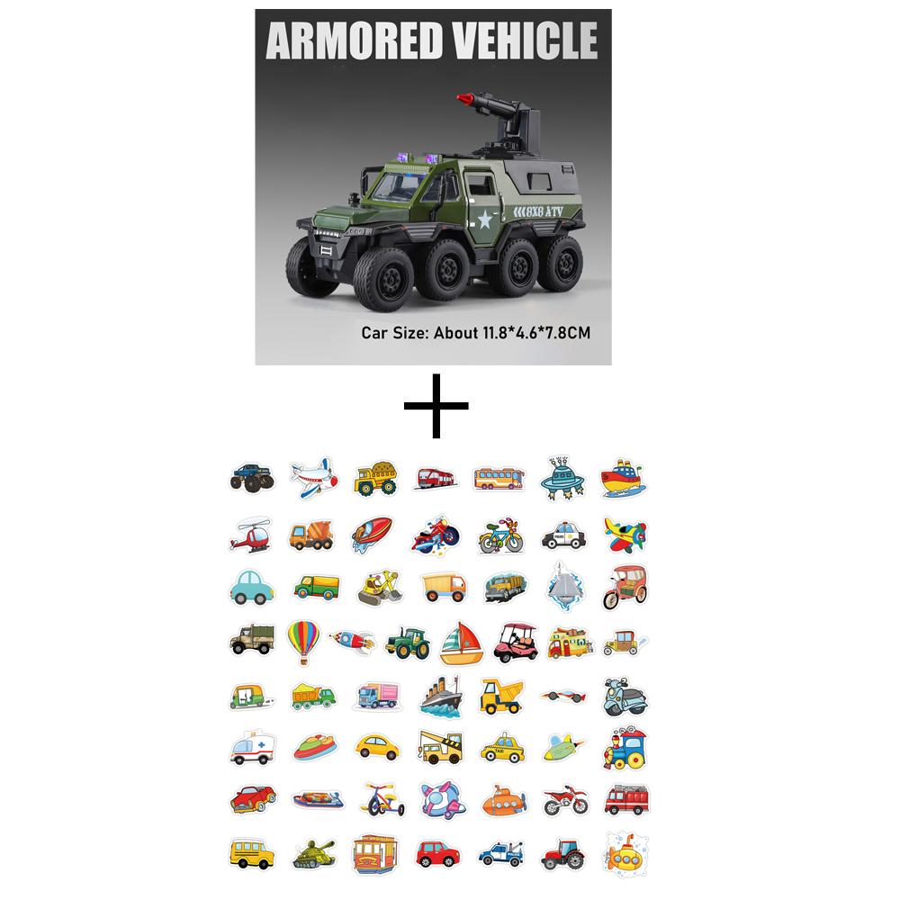 Scale 1:36 Conqueror Model Car Toy Doors Opened Sound Light Models Pull Back Missile Launch Vehicle for Children Festival Gifts