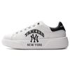 Массивные Классические Varsity New York Yankees Амортизация Износостойкие Низкие Скейтборд-Кроссовки Унисекс Белые Черные Кроссовки