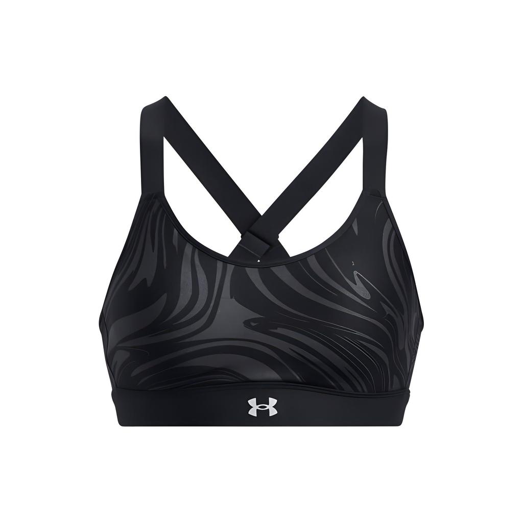 Under Armour Continuum Full Print Высокоинтенсивное спортивное нижнее белье для тренировок Женское нижнее белье черное 1374121-003