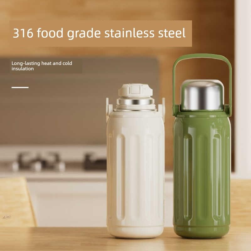 Water Large Capacity Vacuum Cup 316 Stainless Steel Good-looking Water Cup 2024 New Portable Vacuum Cup