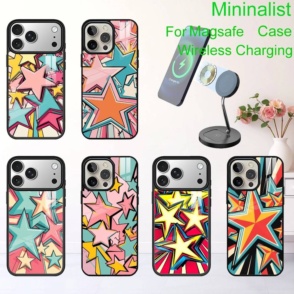 Art Visual Impact Printed Phone Case For iPhone17,16,15,14,13 Plus,Pro Max Magnetic For Magsafe Wireless Charging