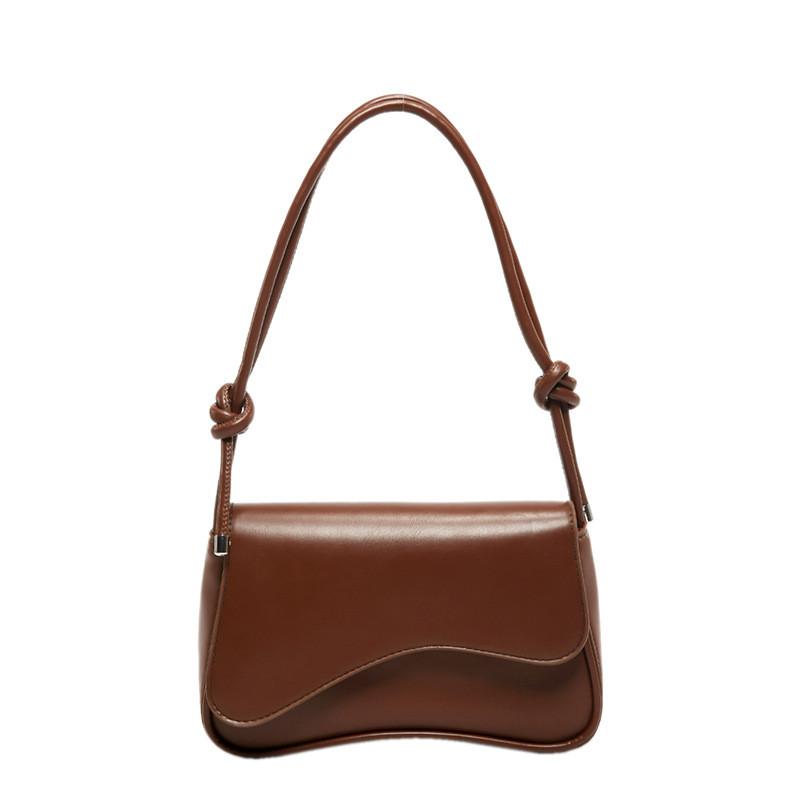 Fashionable Women's Underarm Bag Stylish Small Shoulder Crossbody Bag In Black White Brown Khaki And Fuchsia