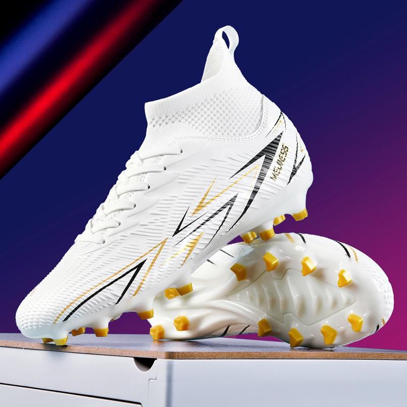 High-Cut Football Cleats Men Women TF Studs Artificial Turf AG Natural Grass Breathable Mesh Upper