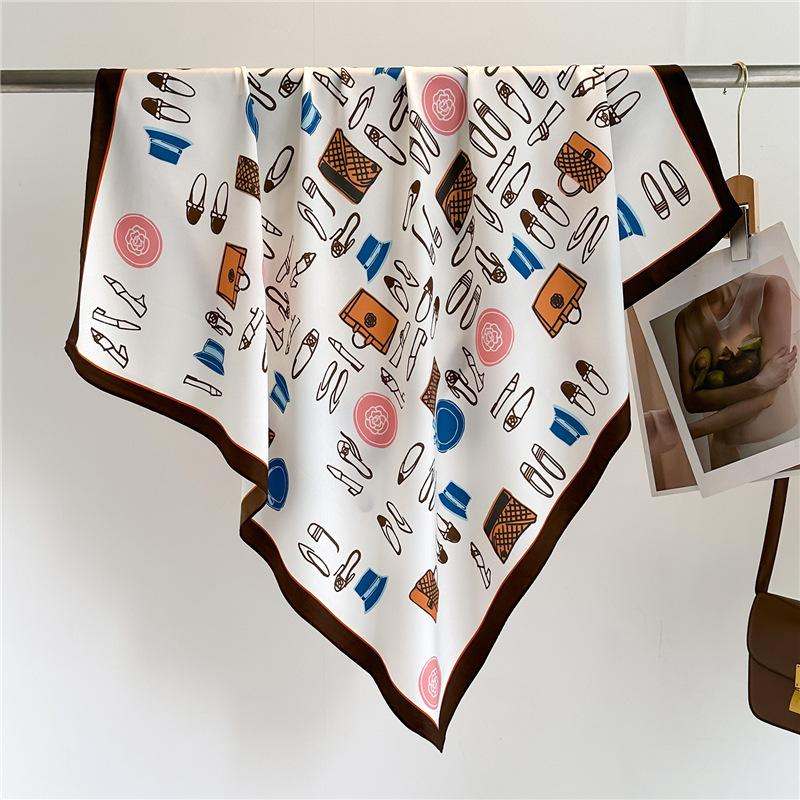 90cm Travel Sunscreen Versatile Large Square Scarf Shawl Headscarf Neck Protection Scarf Decoration For All Seasons