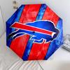 Узор Buffalo Bills, автоматический складной зонт, портативная и складная конструкция, 8 спиц, рождественский или день рождения подарок.