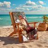 1Pc Santa Claus Reindeer Beach Towel Quick Dry Multiuse For Beach Pool Gym Yoga Home Travel Christmas Halloween Xmas Gift S1110