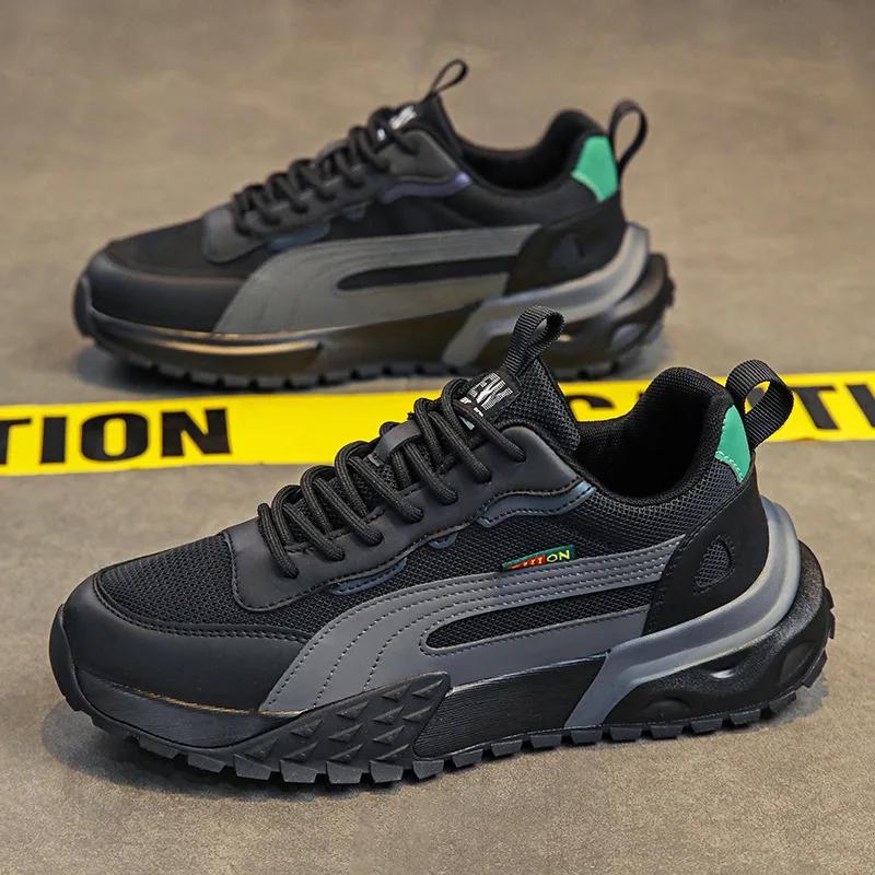 New Men'S Casual Shoes Breathable Mens Sports Shoes Hard Wearing Comfortable Men Thick-Soled Running Shoes Zapatillas Informales