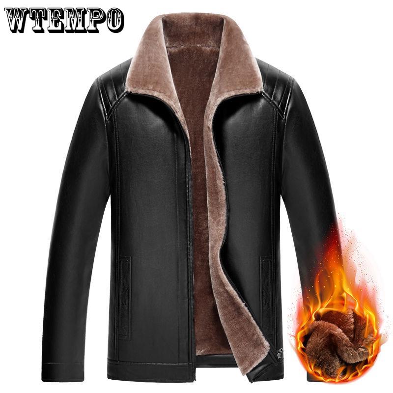 Кожаная куртка больших размеров, мужская куртка на осень и зиму, мужская куртка из толстой бархатной кожи