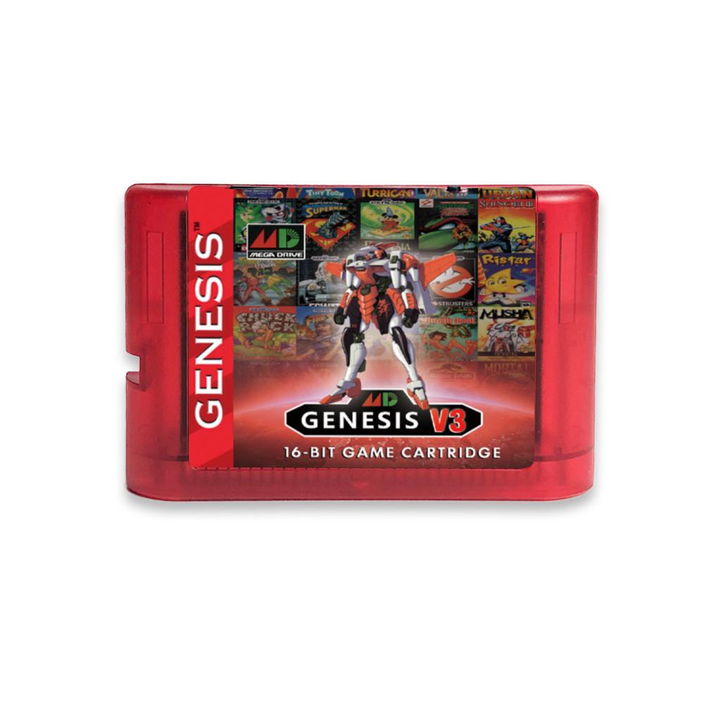 Игровая картридж MegaDrive Genesis 3000 в 1 MD V3 Pro 8GB TF Gard для SEGA Genesis Mega Drive США / Япония / ЕВРО MegaDrive Консоль