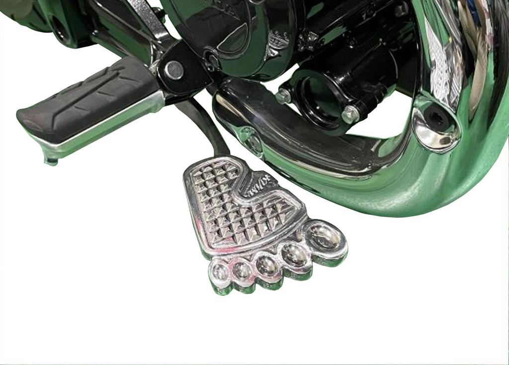 Kijima Brake Pedal Cover, Foot-Shaped, Cast Aluminum, Barrel Finish, for Monkey 125 ('18-/JB02/JB03) and Dax 125 ('22-/8BJ-JB04), Part Number 213-1412