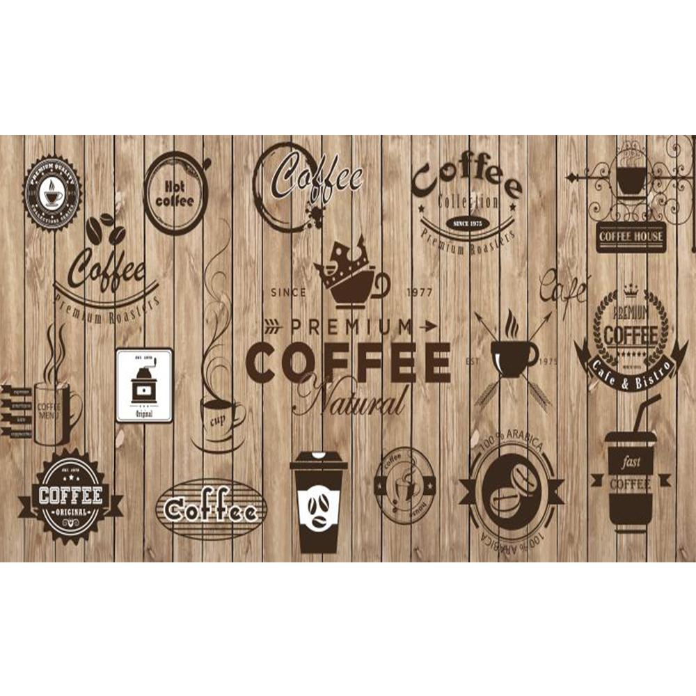 Расписанные вручную обои для кофейни Современные свежие обои для кафе и ресторана Классная доска 3D Кофейная настенная роспись