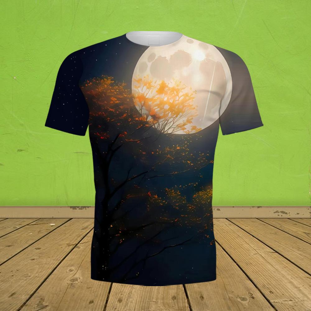 Летняя минималистичная футболка с принтом животных и кошек, свободная футболка с круглым вырезом и короткими рукавами с 3D-принтом