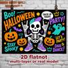 Party Backdrop Halloween Flat Spooky Skeleton Spanish Text Weddings Showers Birthdays Photo Background Decor Front Door Decor