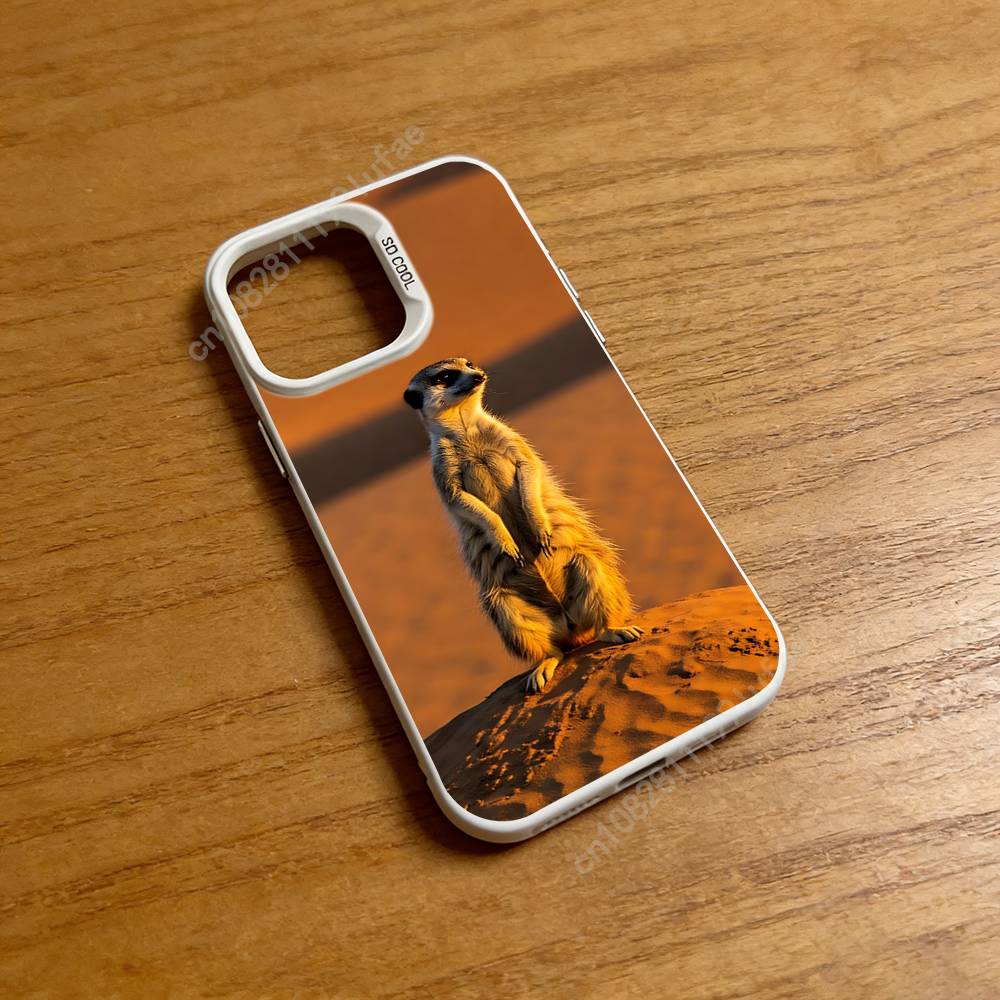 Funny Standing Meerkats Phone Case for iPhone 17 16 Pro Plus 15 14 13 Max Mini 12 11 X XS Air Fashion Bumper